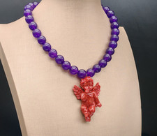 Collana donna girocollo viola