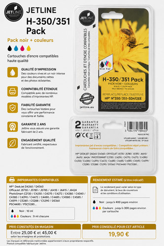 Pack cartouches jetline - cartouches,