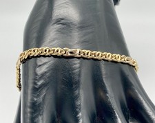 BRACCIALE UOMO ORO GIALLO 18KT 750 BRACCIALETTO BICOLORE RAGAZZO MAGLIA GRUMETT