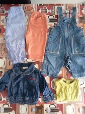 Lotto 247 stock 5 pezzi abbigliamento misto bimbo bambino neonato 3-6 mesi