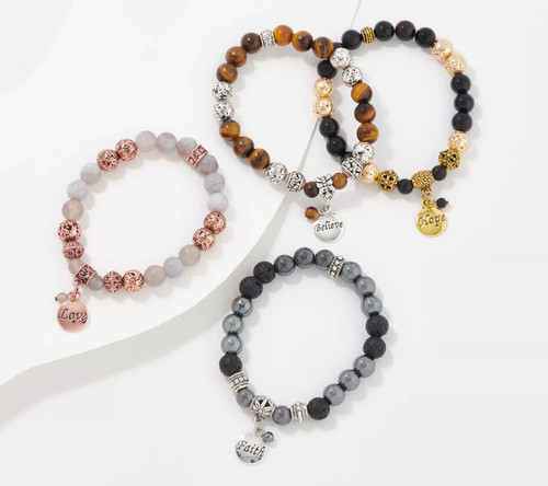 Bracciali lava con pietre - lava,