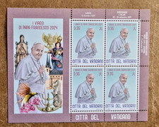 VATICANO_2025 - Viaggi di Papa francesco nel 2024 (foglietto)