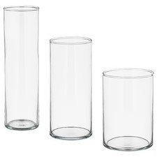 36 Pezzi Set 3 Vasi Cylinder Decorativi Porta Fiori Candele Centrotavola