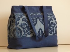Borsa donna di stoffa fatta a
