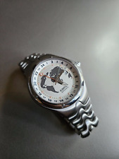 Bracciale Ebel GMT Sport Wave on; raro riferimento quadrante bianco; splendido avventuriero!