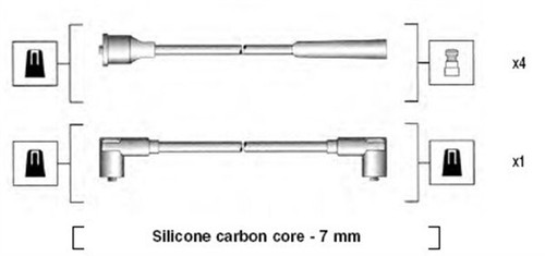 Kit cavo accensione - kit, per