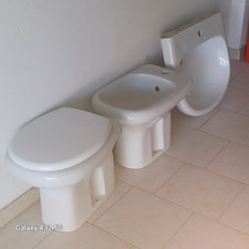 set sanitari bagno ideale standard , lavabo , bidet , wc in buone condizioni 