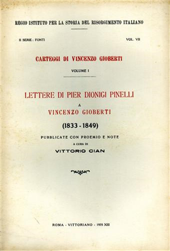 Gioberti vincenzo carteggi - gioberti,vincenzo.,