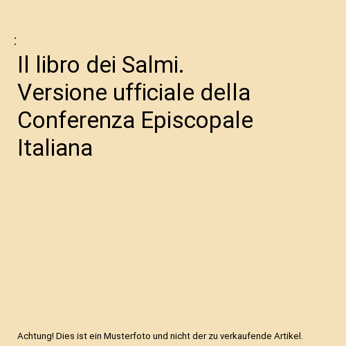 Libro dei salmi versione - il,