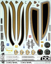 1/6 HONDA CB750 FOUR RICAMBIO E DECALCOMANIA TRANS PER TAMIYA