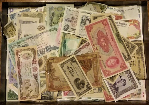 World paper money mixed - paper,
