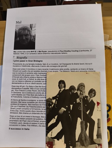 Autografo originale mal i - originale,