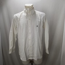Articolo e4147 camicia uomo Ralph Lauren bianca, taglia M, ascelle 58cm, spalle
