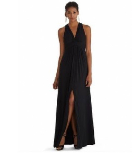Maxi abito nero formale - , white