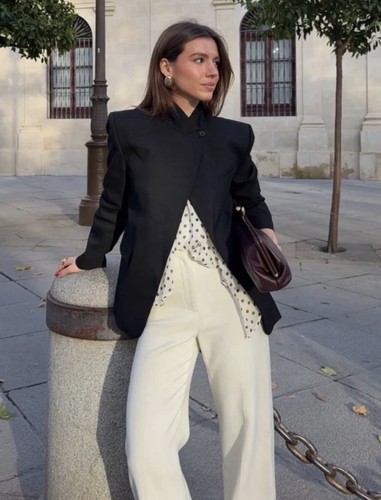 Zara blazer collo alto con - blazer,