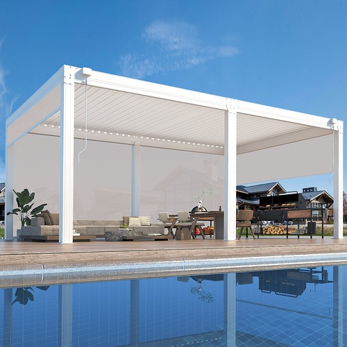 12x16 20ft aluminum louvered - 12x16/20ft,