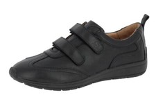 SANAGENS scarpe donna pelle WASH 102 plantare estraibile lavabile 2 strappi NERO