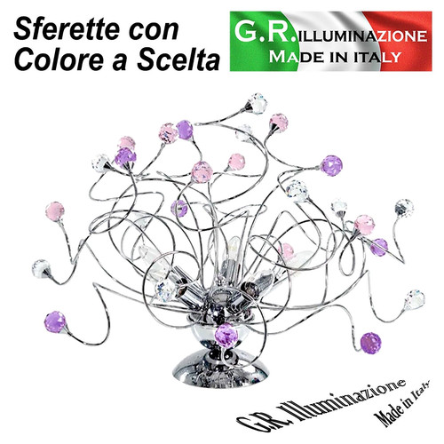 Plafoniera moderna cromata - plafoniera,