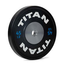 Titan Fitness 45 LB Piastra Paracolpi Singola Elite Competizione, Codifica Colore Blu
