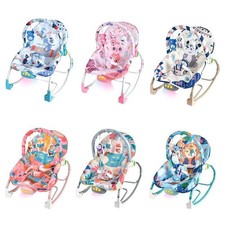 Sedia a Dondolo Bambini con Musica e Luci Multifunzione Giocattolo Cartoon