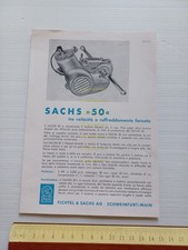Sachs motore 50 3V raffreddamento forzato anni 50 depliant italiano originale