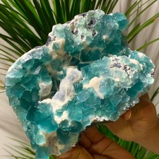 4,46 libbre naturale blu verde cubo fluorite minerale cristallo esemplare/Cina