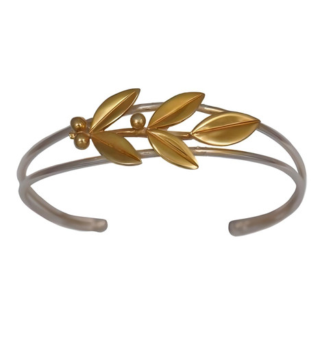 Bracciale foglie ulivo - bracciale, di