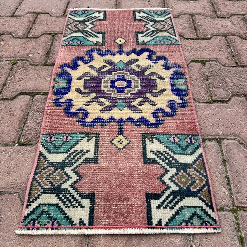 Tappeto lana turca 1x3 - , rosa