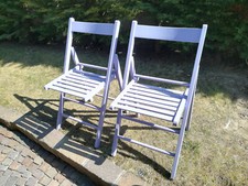 Sedie in legno colorato richiudibili per casa giardino set da 2 pezzi