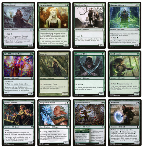 Mtg different green elf - -, 12