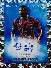 Topps UCL Inception 2022 Barcelona Legend Samuel Eto'o Legacy Auto Signature /49