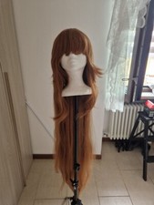 Parrucca lunga marrone con frangia