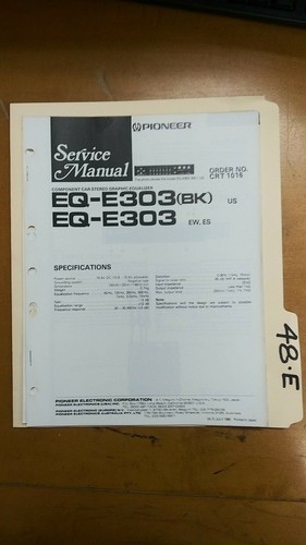 Pioneer e303 manuale - manuale, di