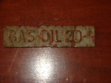 SCRITTA GAS-OIL20 -L PROVENIENTE DA AUTOMEZZO AMERICANO 2^WW