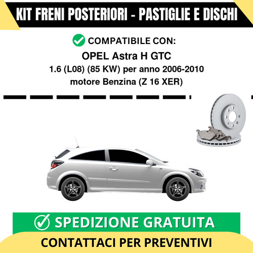 Kit freni posteriori per opel - kit,