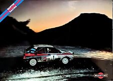 1989 * Poster Originale "Lancia Delta Martini Racing , Bruno Saby, Rallye de Mon