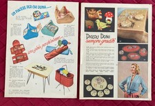 Inserti per vendita di oggetti per corrispondenza anni '50