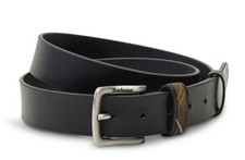 CINTURA BARBOUR ESK IN PELLE NERA - Taglia L 39 - 44 Prezzo di listino £ 34,95