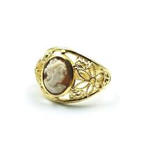 ANELLO IN ARGENTO 925% CON CAMMEO SARDONICO , ANELLO DONNA , ANELLO CON CAMEO  