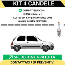 KIT 4 CANDELE per NISSAN Micra