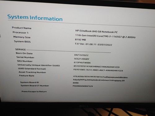 Elitebook 840 core - hp, g8