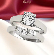 Diamant Ehering Set Ring 1,30