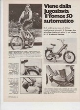 advertising Pubblicità-MOTO-TOMOS 50 AUTOMATICO 1976 CICLOMOTORE EPOCA MOTOSPORT