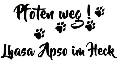 Lhasa apso adesivi auto - lhasa,