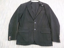 Roberto P Giacca Uomo Taglia 54 Tessuto 100% Cotone Lana Nero Velluto Lusso