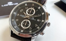 OROLOGIO UOMO LORENZ,CHRONO CLASSICO,ELEGANTE,CINTURINO PELLE,CRONOGRAFO,10 ATM