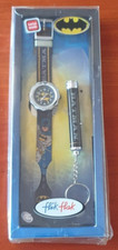 FLIK FLAK SWISS MADE BATMAN WATCH + TORCH FOR BAT-SIGNAL USED / GOOD SHAPE +BOX
