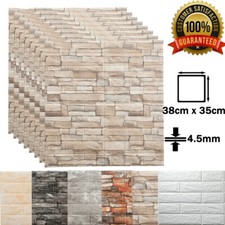 10PCS 3D Piastrelle Mattoni Adesivo Murale Autoadesivo Impermeabile Schiuma Pannello Carta da Parati