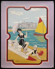 1980ca * Manifesto Poster Originale "Giulio CUMO - RIMINI, Grand Hotel" Italia T