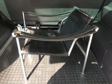 Poltroncina sedia LC1 Le Corbusier Cassina in cavallino nero anni 60